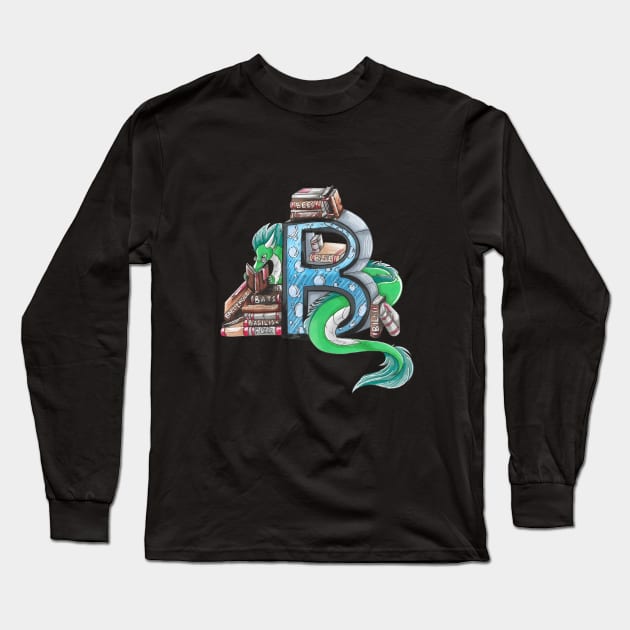 Art Book Dragon Long Sleeve T-Shirt by BeksSketches